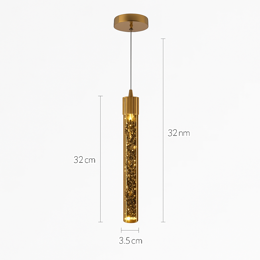 Suspension en cristal moderne à LED
