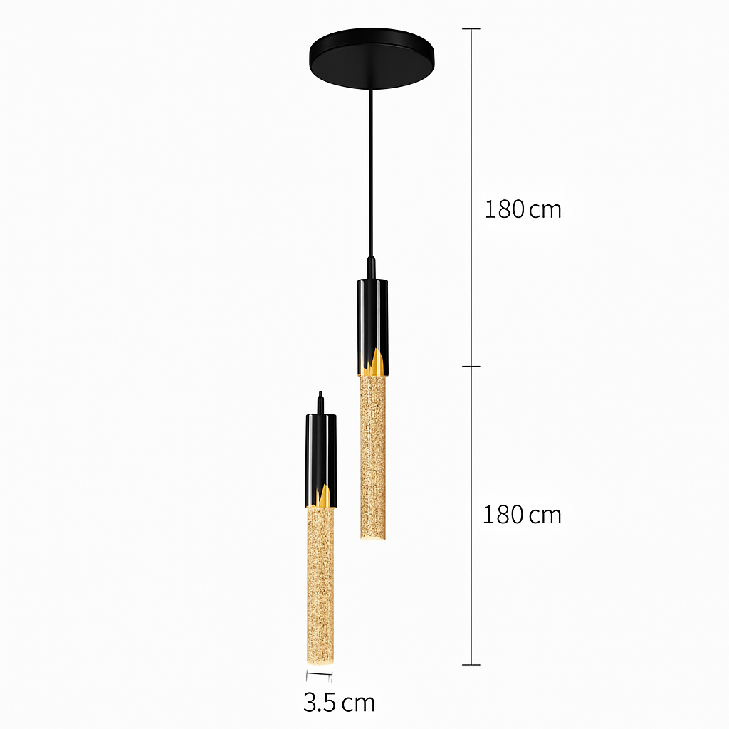 Suspension en cristal moderne à LED