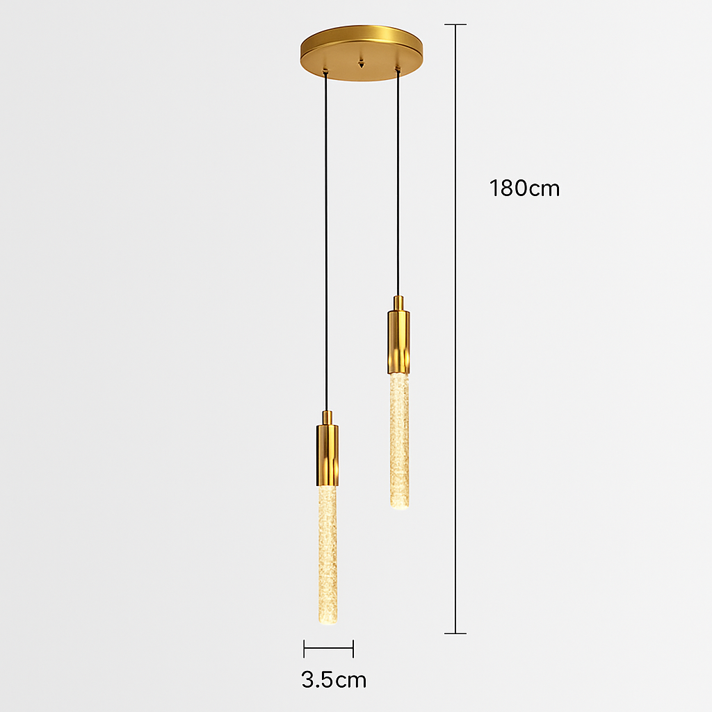 Suspension en cristal moderne à LED
