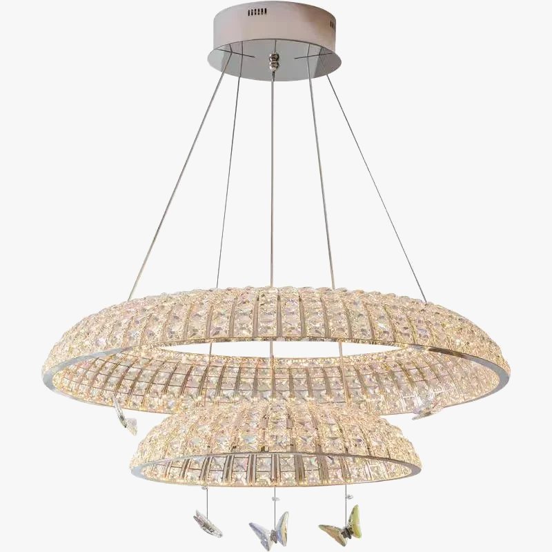 suspension en cristal papillon élégant pour décoration intérieure raffinée