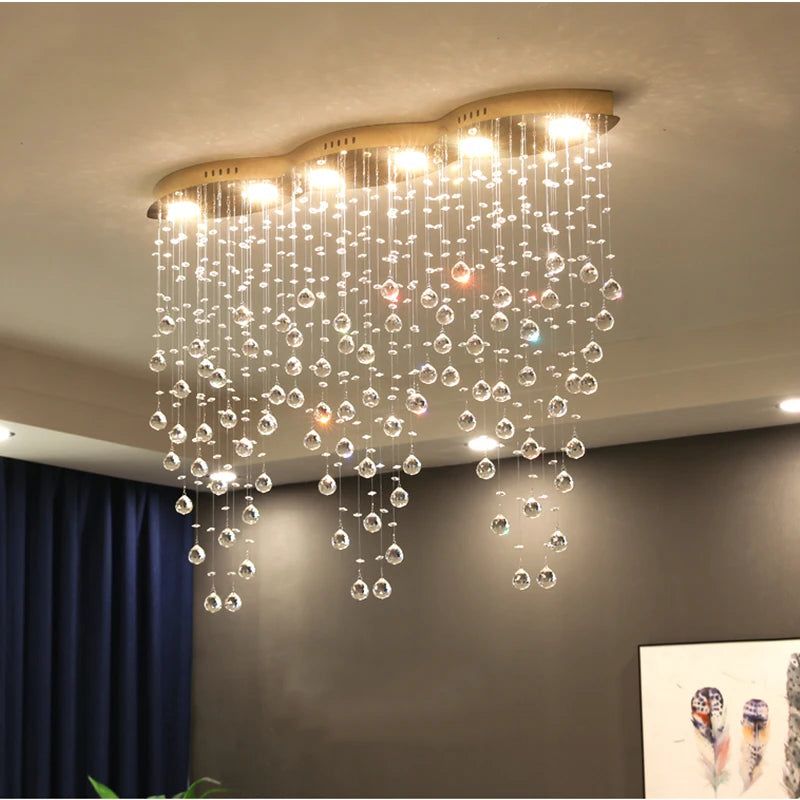 suspension en cristal pour décoration intérieure moderne élégante et lumineuse