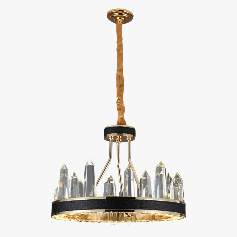 suspension en cristal transparent pour une décoration moderne