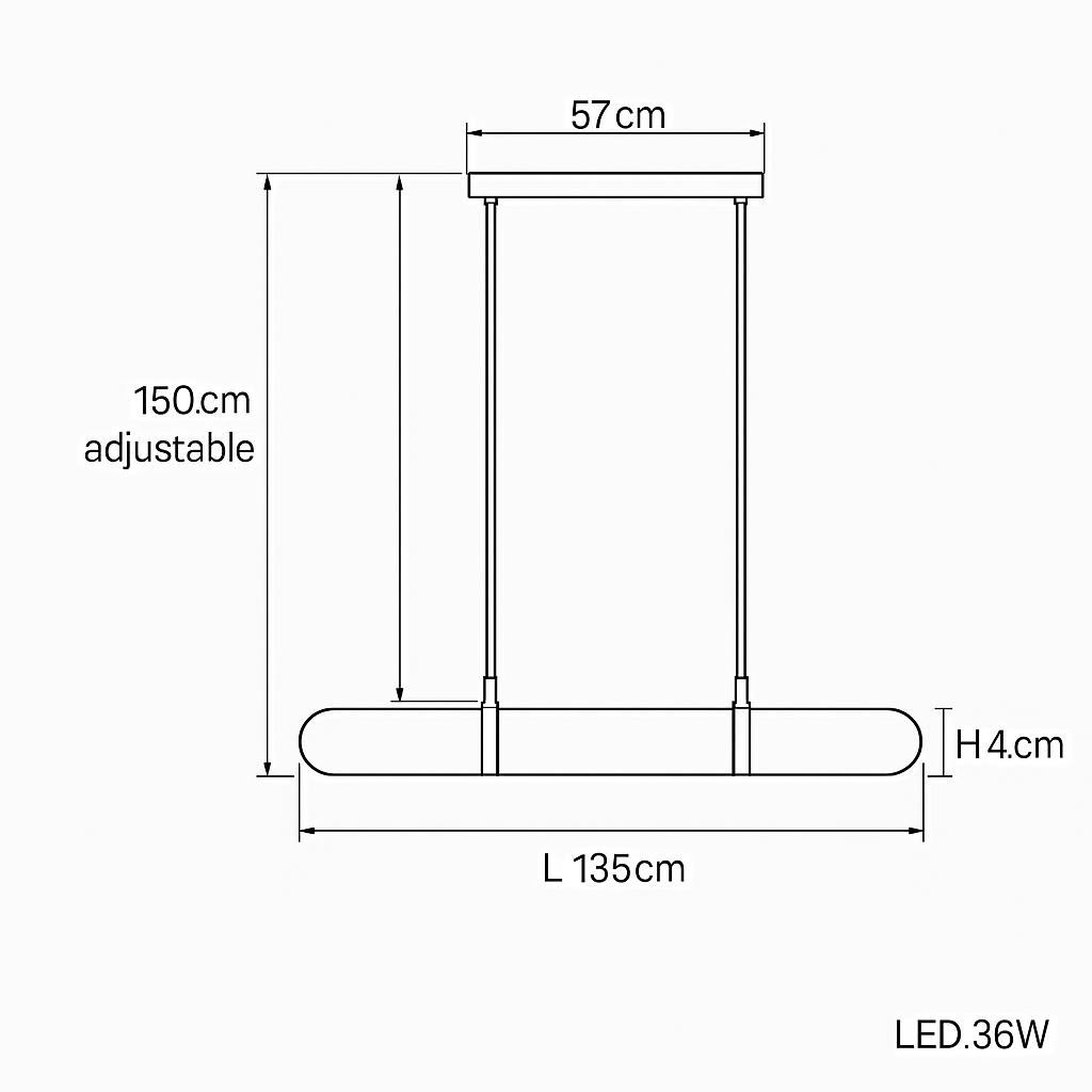 suspension en cuir et verre led design minimaliste et luxueux