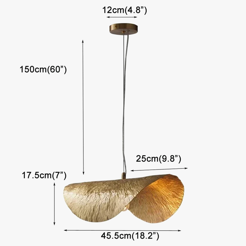 suspension en cuivre design moderne pour éclairage intérieur