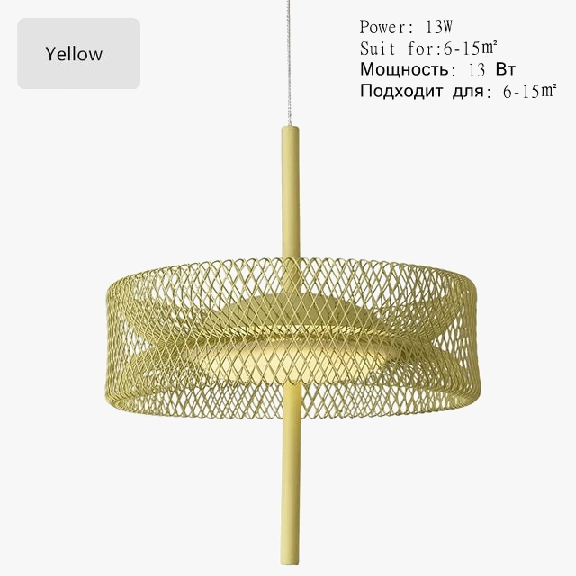 suspension en fer design éclairage intérieur à intensité variable