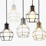 suspension en fer style cage pour décoration intérieure rétro moderne