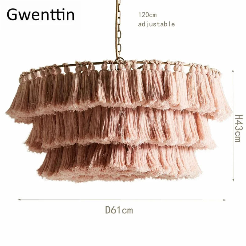 suspension en fil de soie pour décoration intérieure romantique