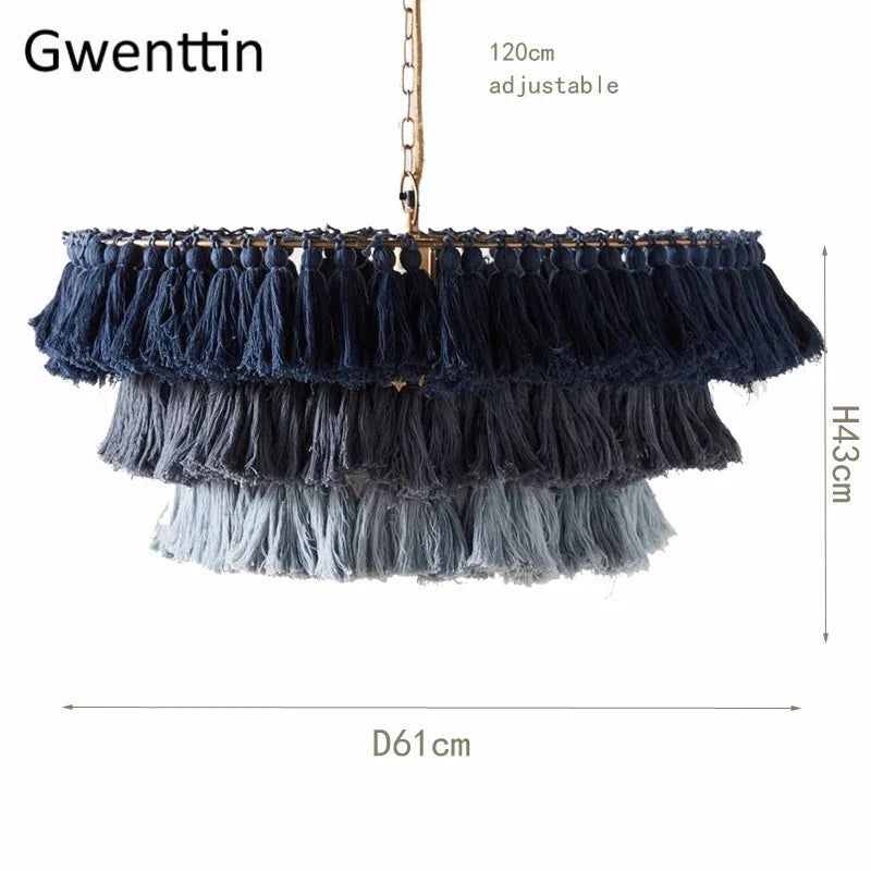 suspension en fil de soie pour décoration intérieure romantique