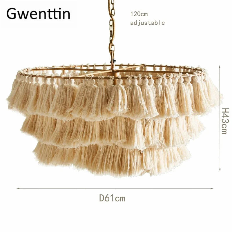 suspension en fil de soie pour décoration intérieure romantique