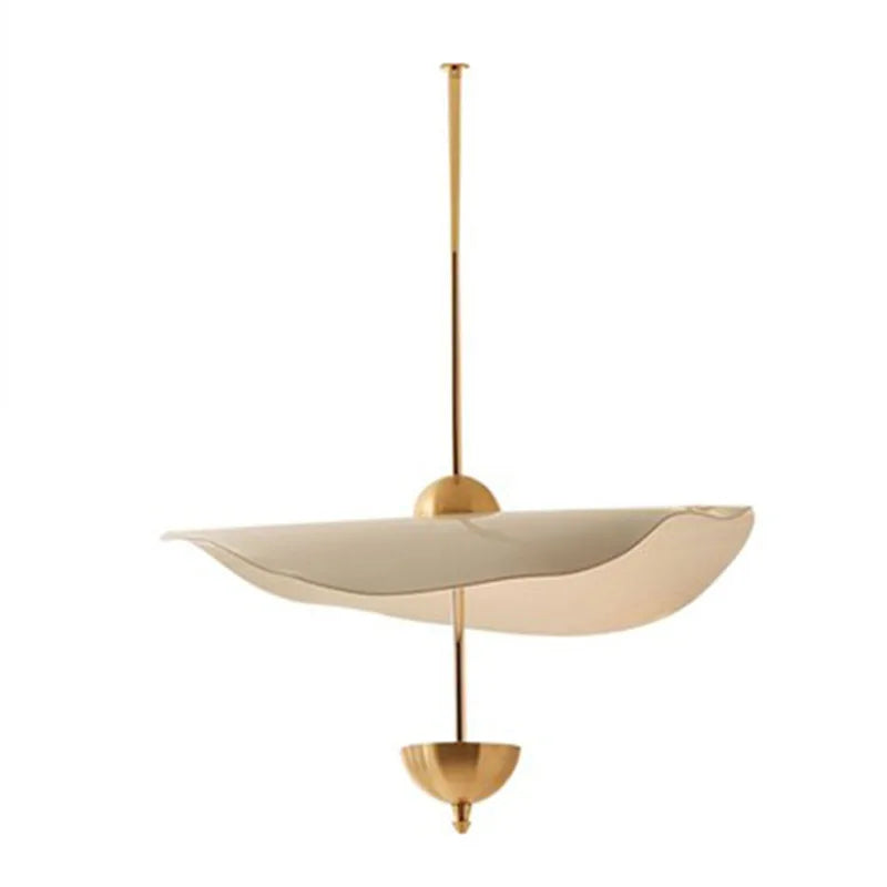 suspension en métal doré design lotus style art déco