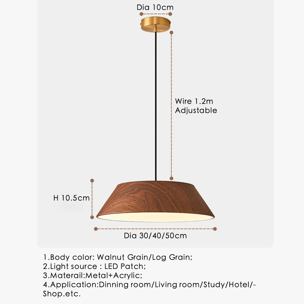 Suspension en métal et en bois