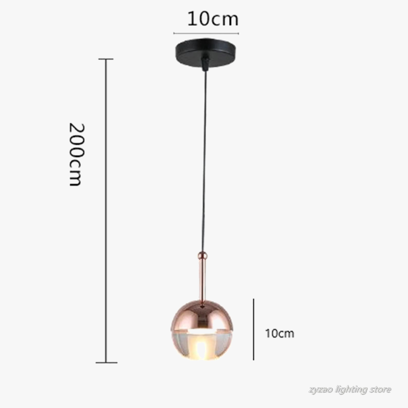 suspension en métal et verre style nordique décoration intérieure