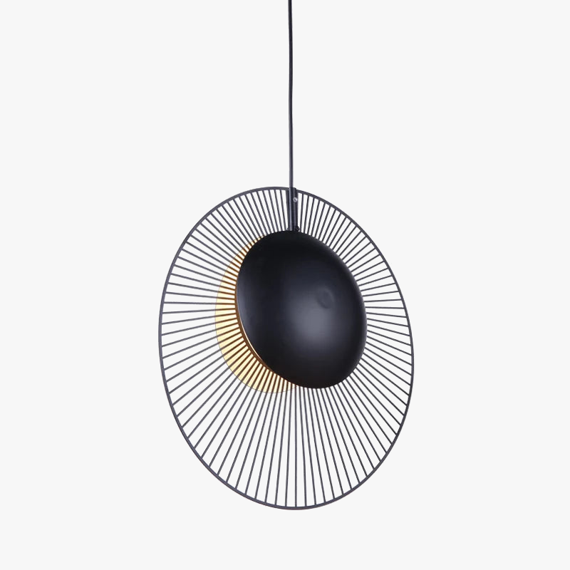 suspension en métal noir style moderne pour intérieur