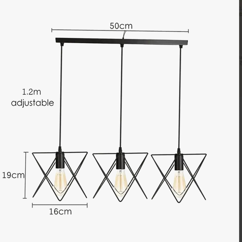 suspension en métal style vintage pour éclairage intérieur
