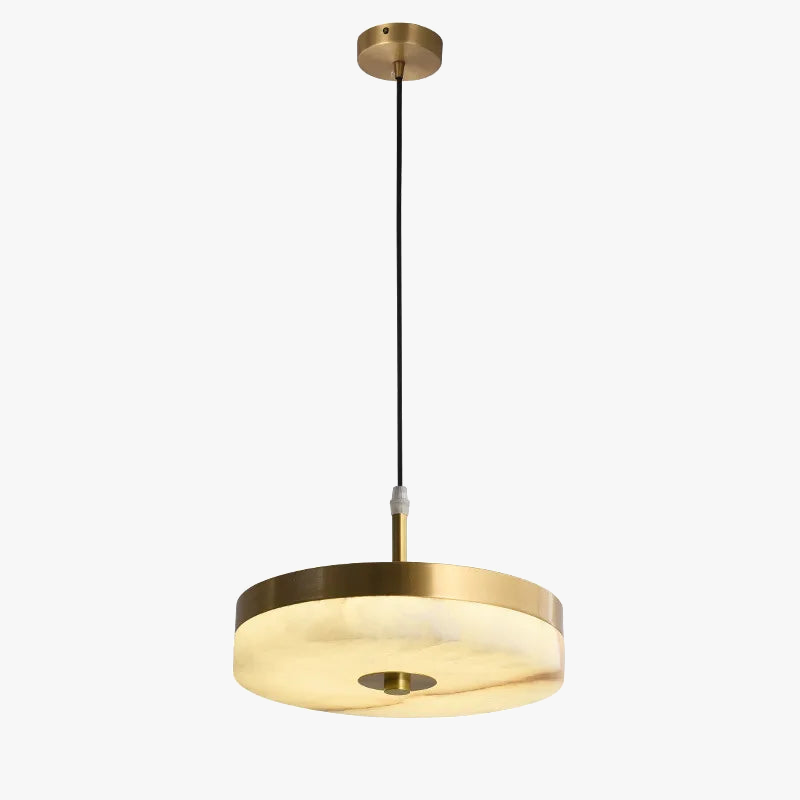 suspension en marbre blanc et cuivre design élégant pour intérieur moderne