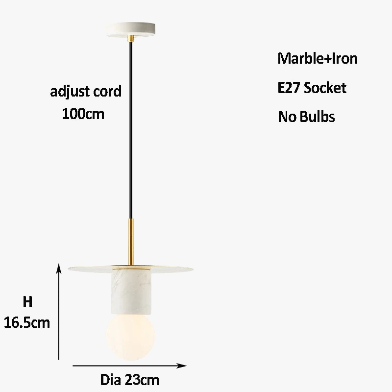 suspension en marbre design nordique pour intérieur élégant