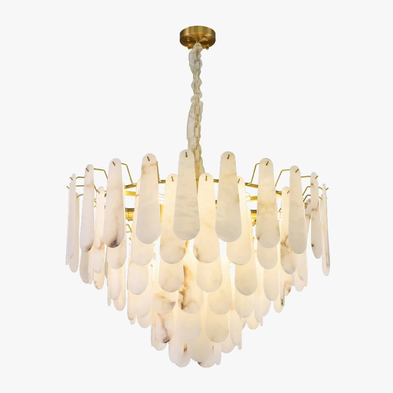 suspension en marbre et cuivre de luxe style chinois minimaliste