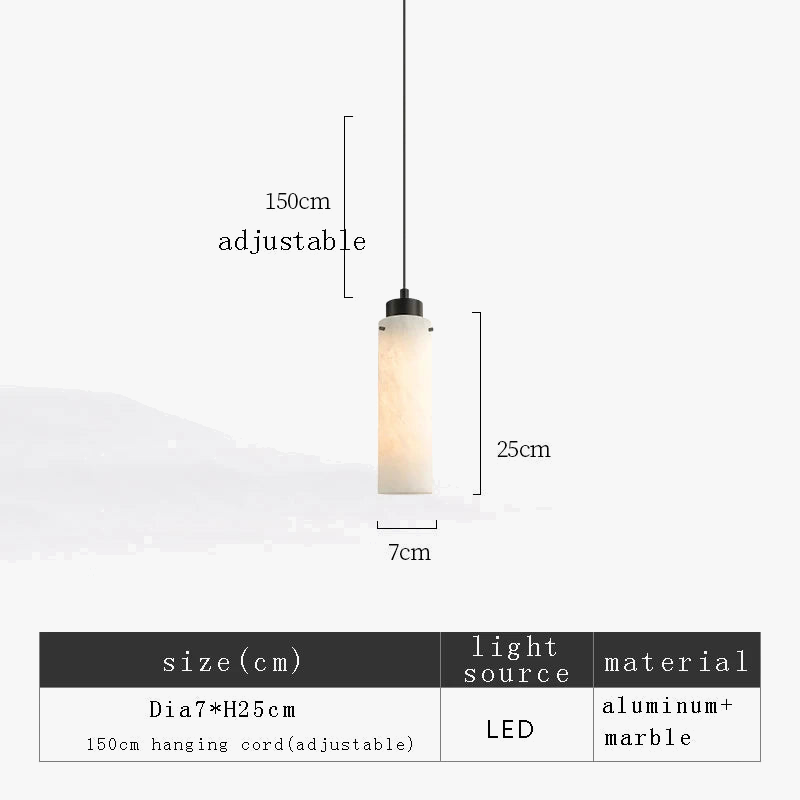 suspension en marbre moderne pour décoration intérieure
