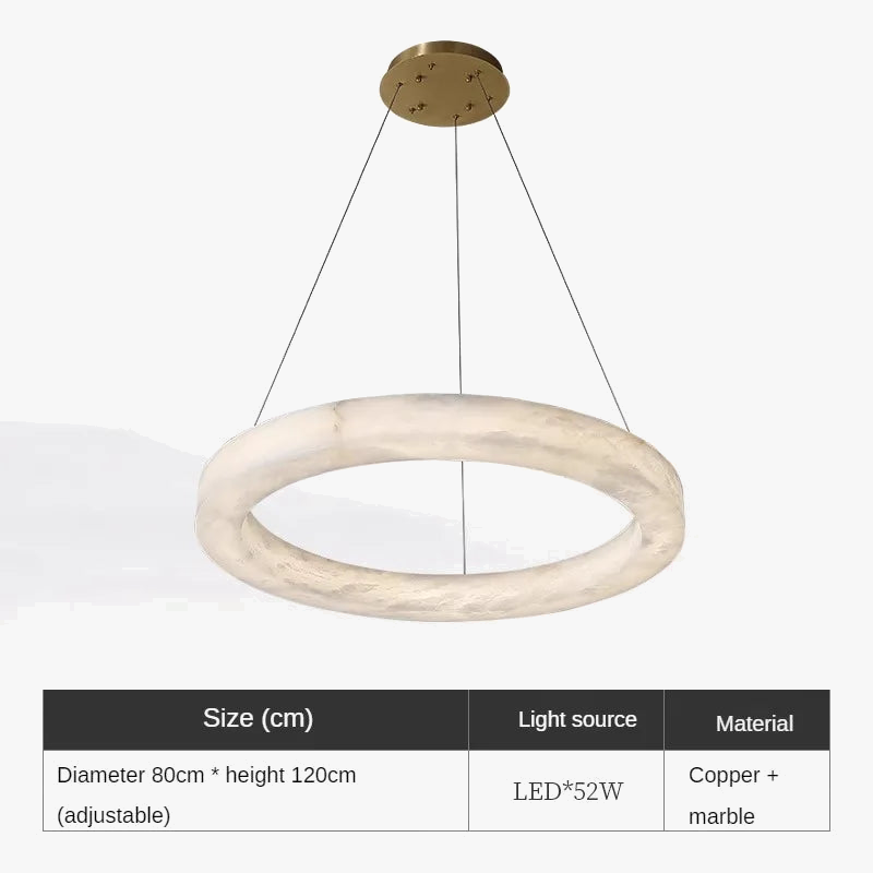 suspension en marbre naturel espagnol et cuivre moderne et luxueuse