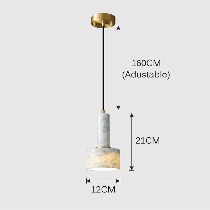 suspension en marbre pour décoration moderne intérieure