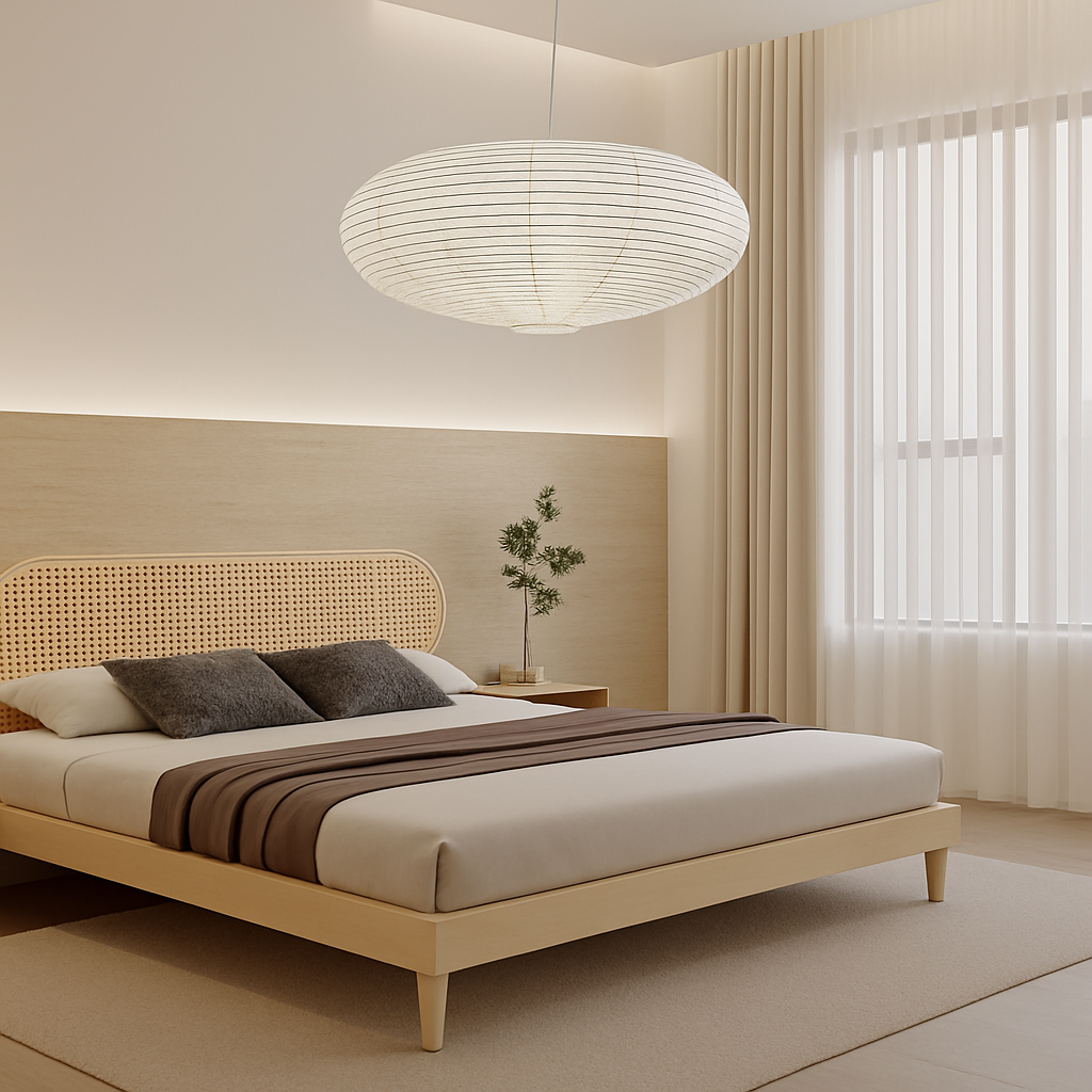 suspension en papier de riz design danois pour intérieur élégant