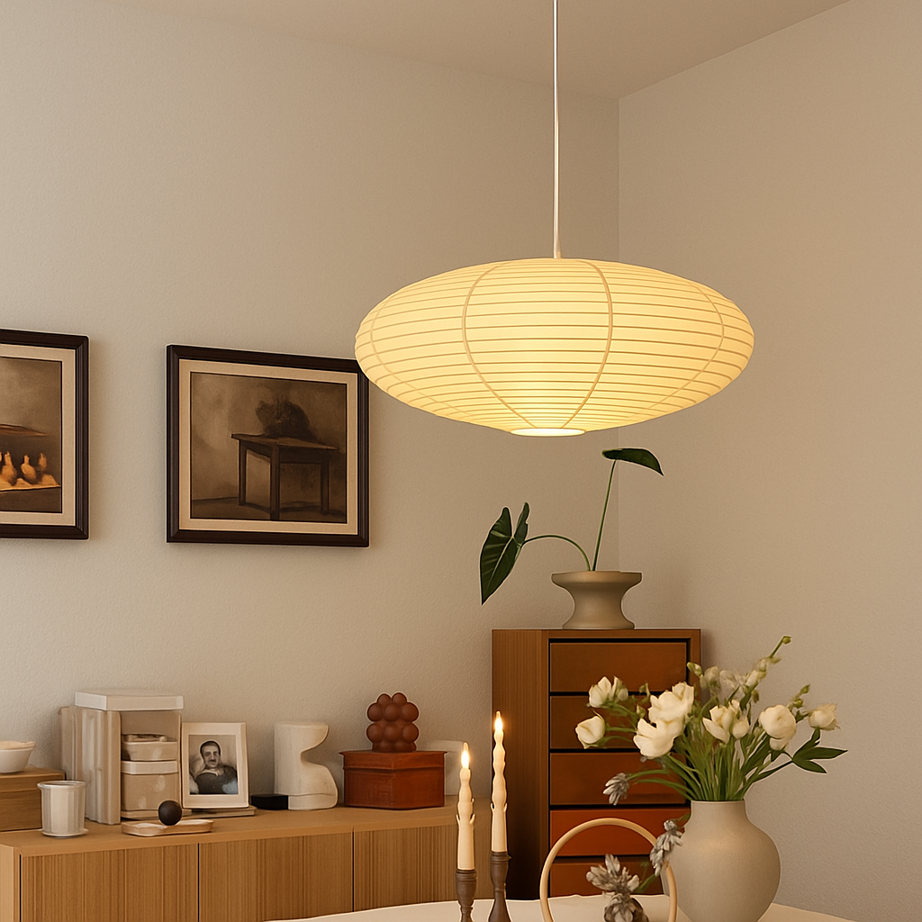 suspension en papier de riz design danois pour intérieur élégant