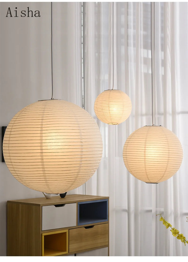 suspension en papier de riz style japonais pour décoration intérieure