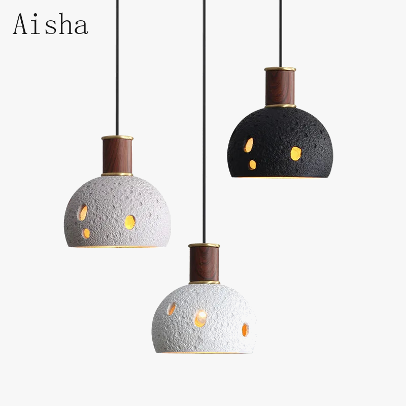 suspension en pierre nid d'abeille design rétro en cuivre intérieur