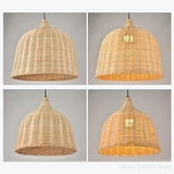 suspension en rotin et bambou pour décoration intérieure rusticité asiatique