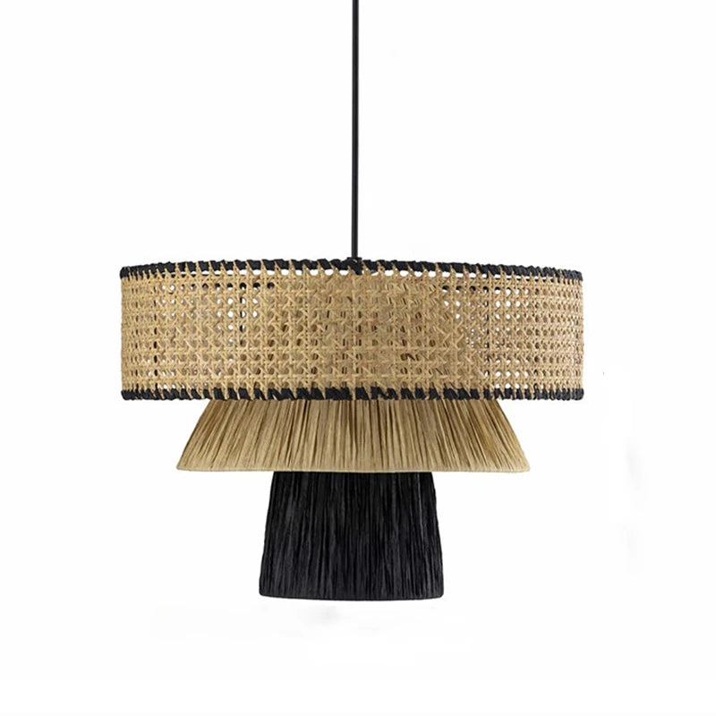 suspension en rotin lustre créatif fait main décoratif pour intérieur