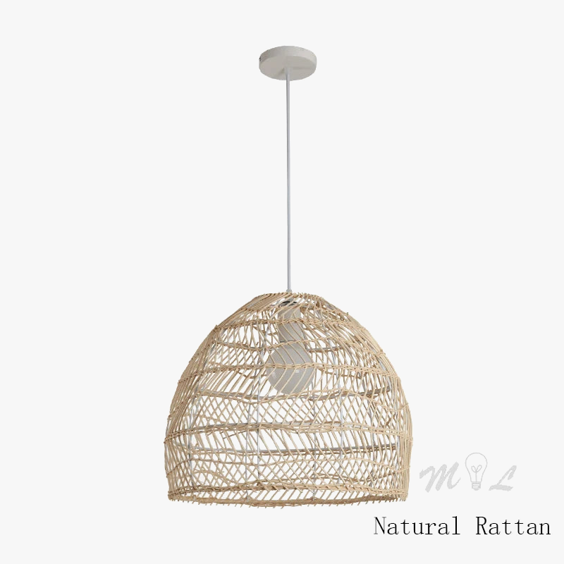 suspension en rotin naturel pour décoration intérieure élégante