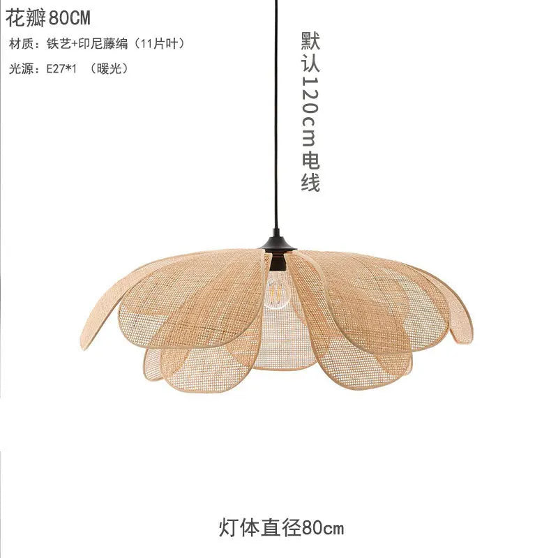 suspension en rotin style japonais pour ambiance zen