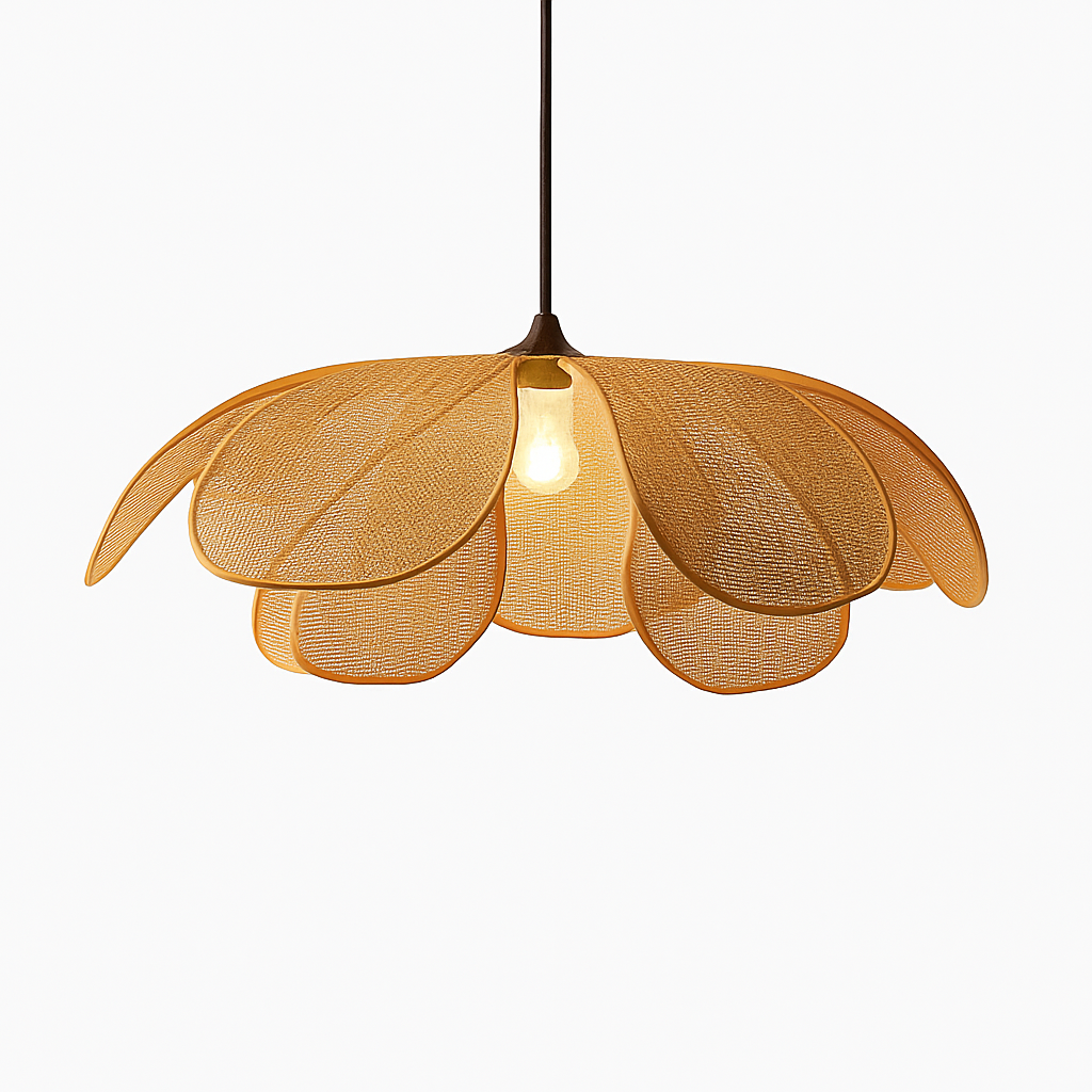 suspension en rotin tissé pour un décor élégant et moderne