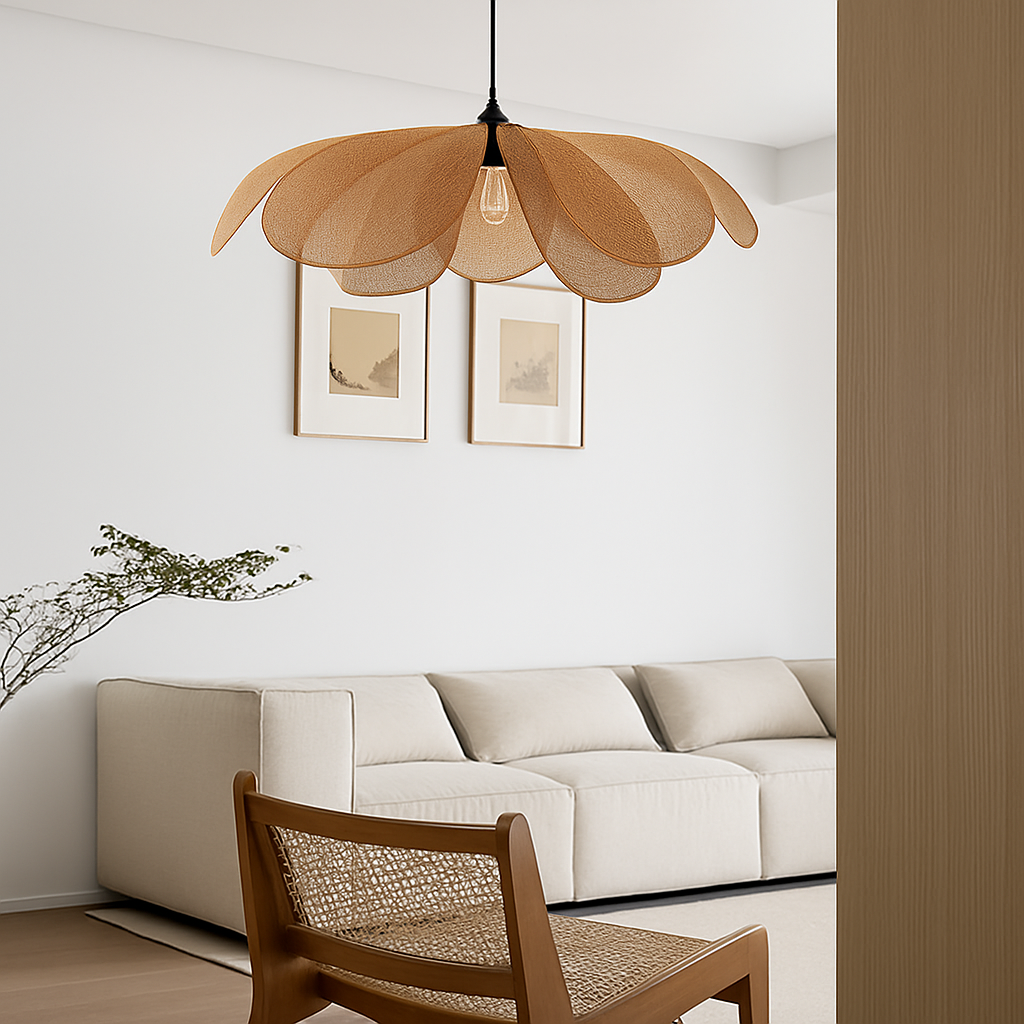 suspension en rotin tissé pour un décor élégant et moderne