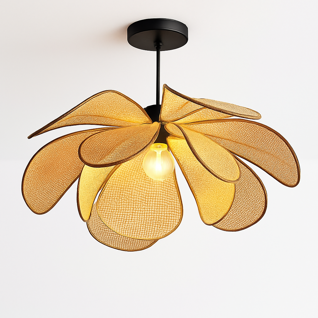 suspension en rotin tissé pour un décor élégant et moderne