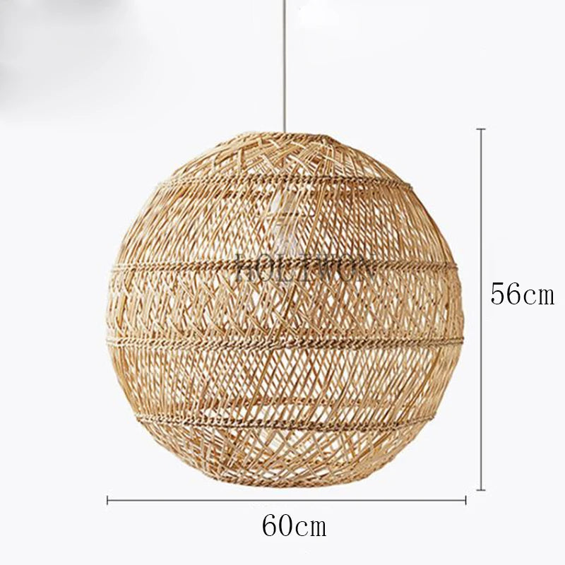 Suspension en rotin Vintage