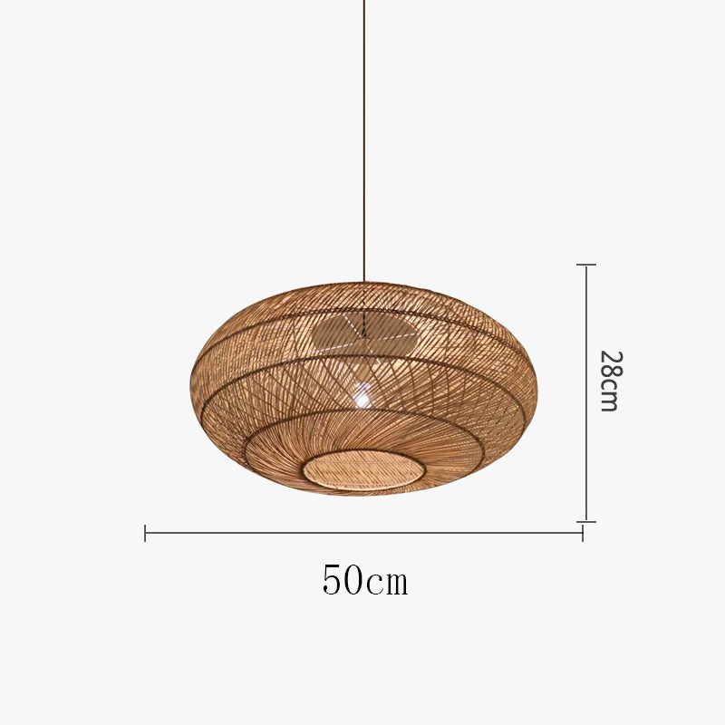 Suspension en rotin Vintage