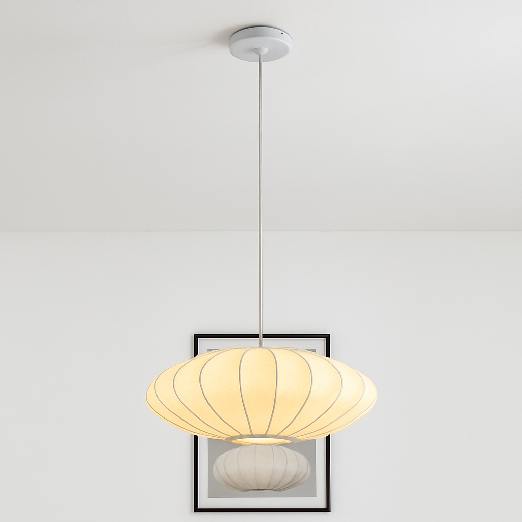 suspension en soie design pour éclairage intérieur moderne