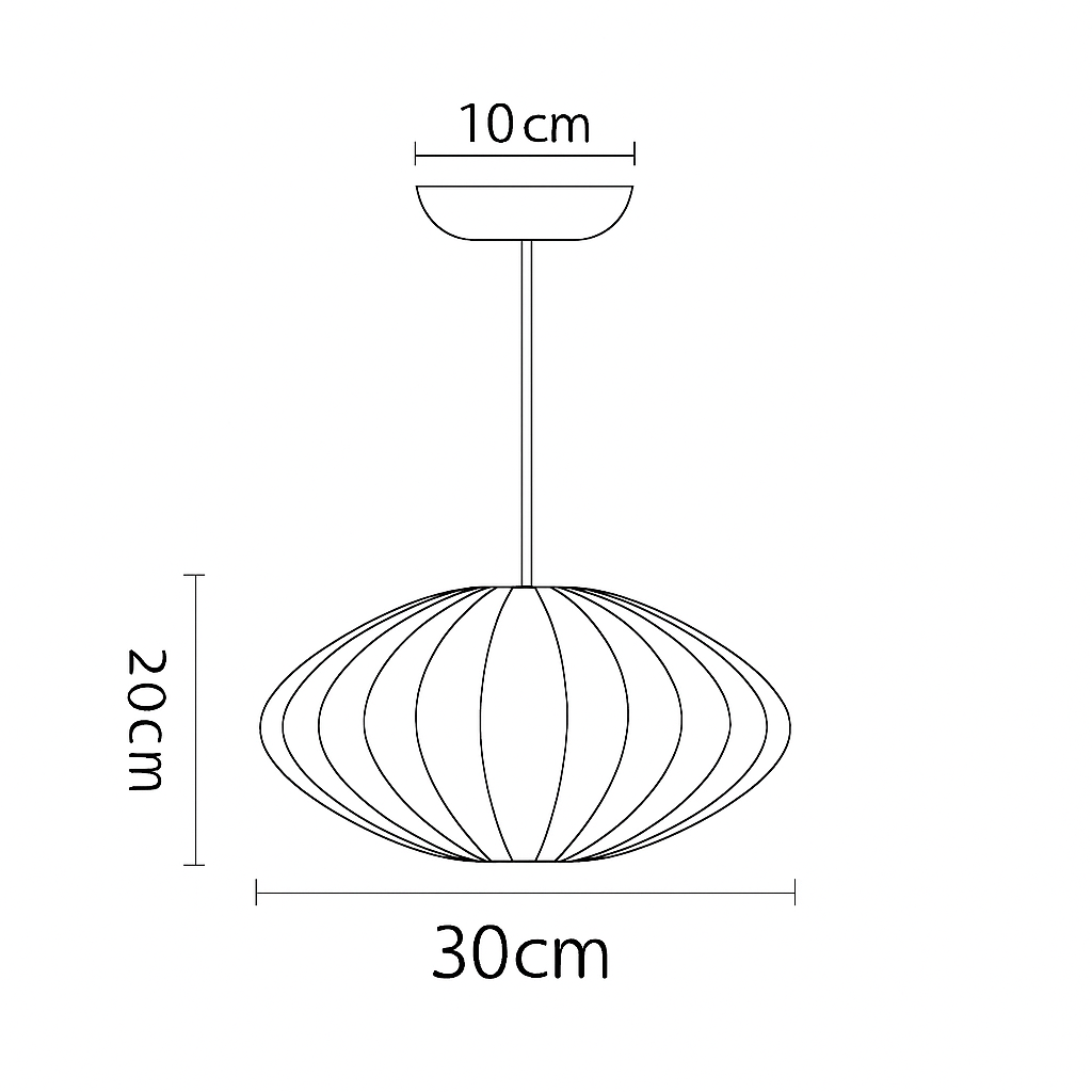 suspension en soie design pour éclairage intérieur moderne