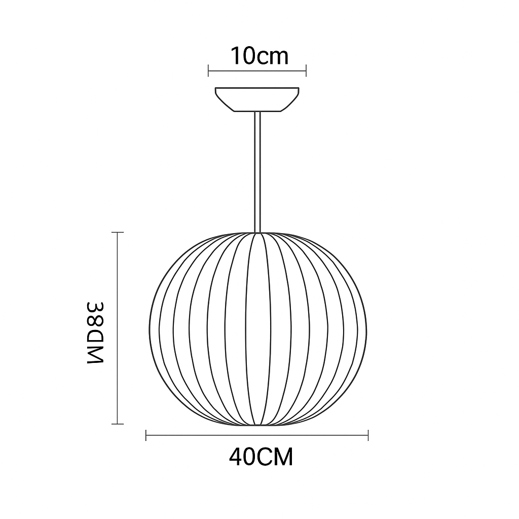 suspension en soie design pour éclairage intérieur moderne