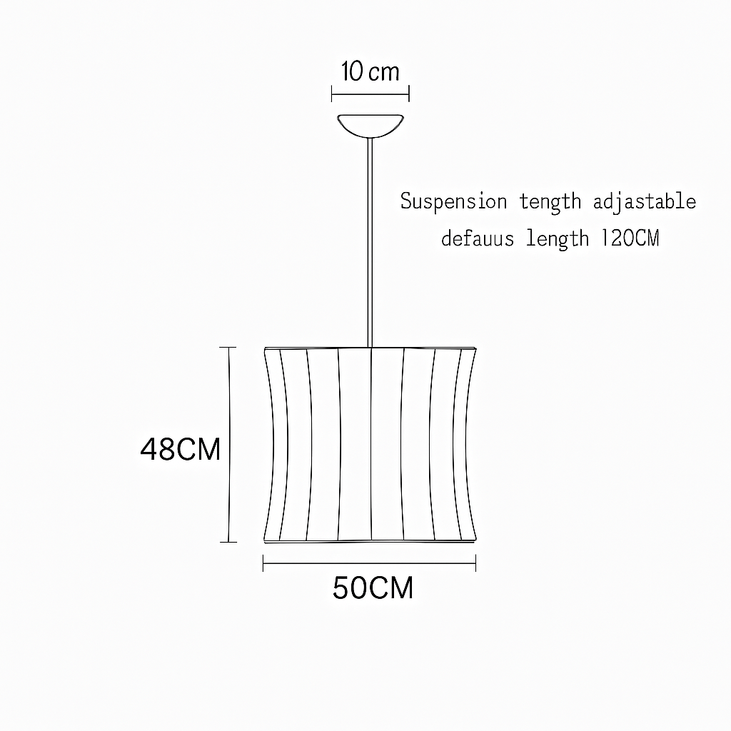suspension en soie design pour éclairage intérieur moderne