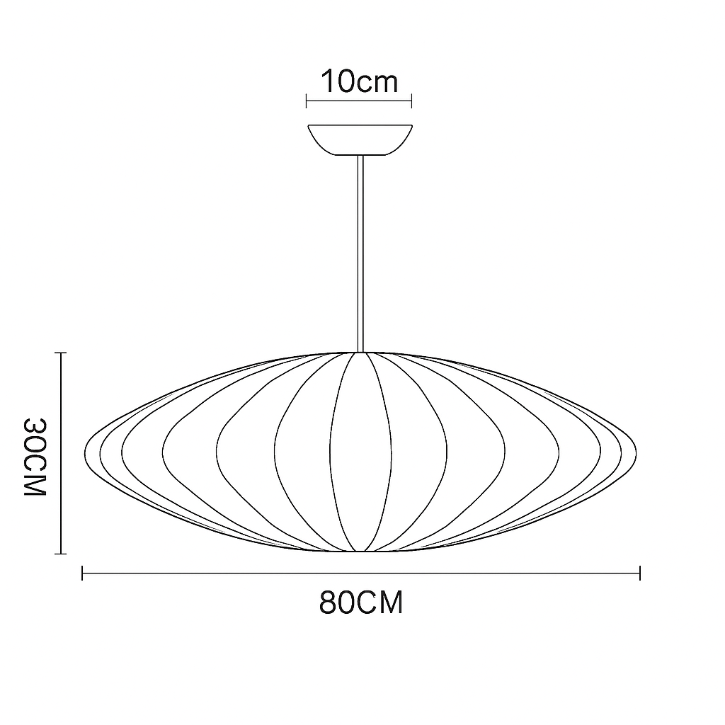 suspension en soie design pour éclairage intérieur moderne
