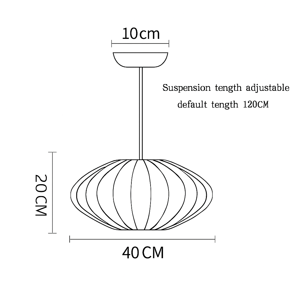 suspension en soie design pour éclairage intérieur moderne