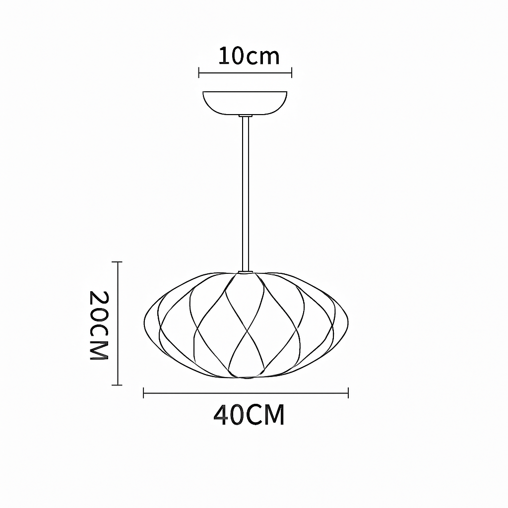 suspension en soie design pour éclairage intérieur moderne