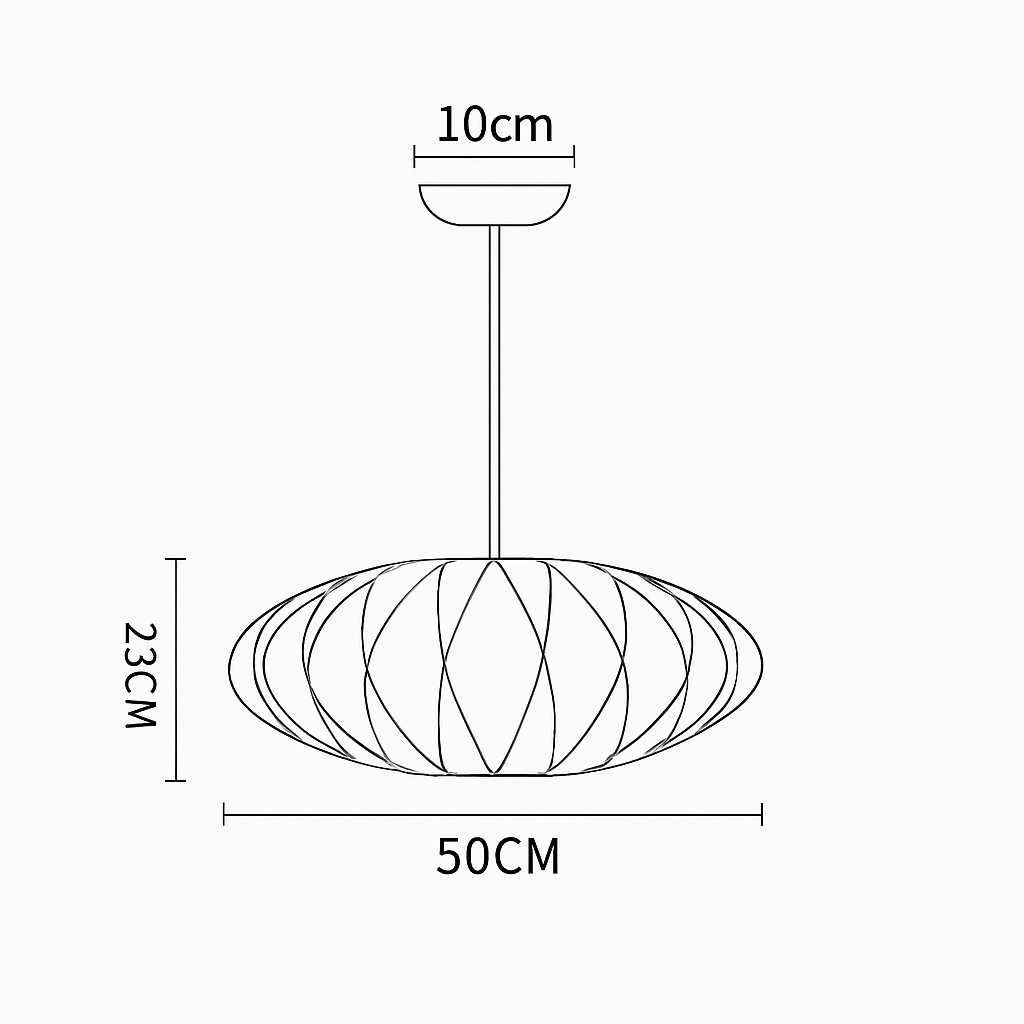 suspension en soie design pour éclairage intérieur moderne