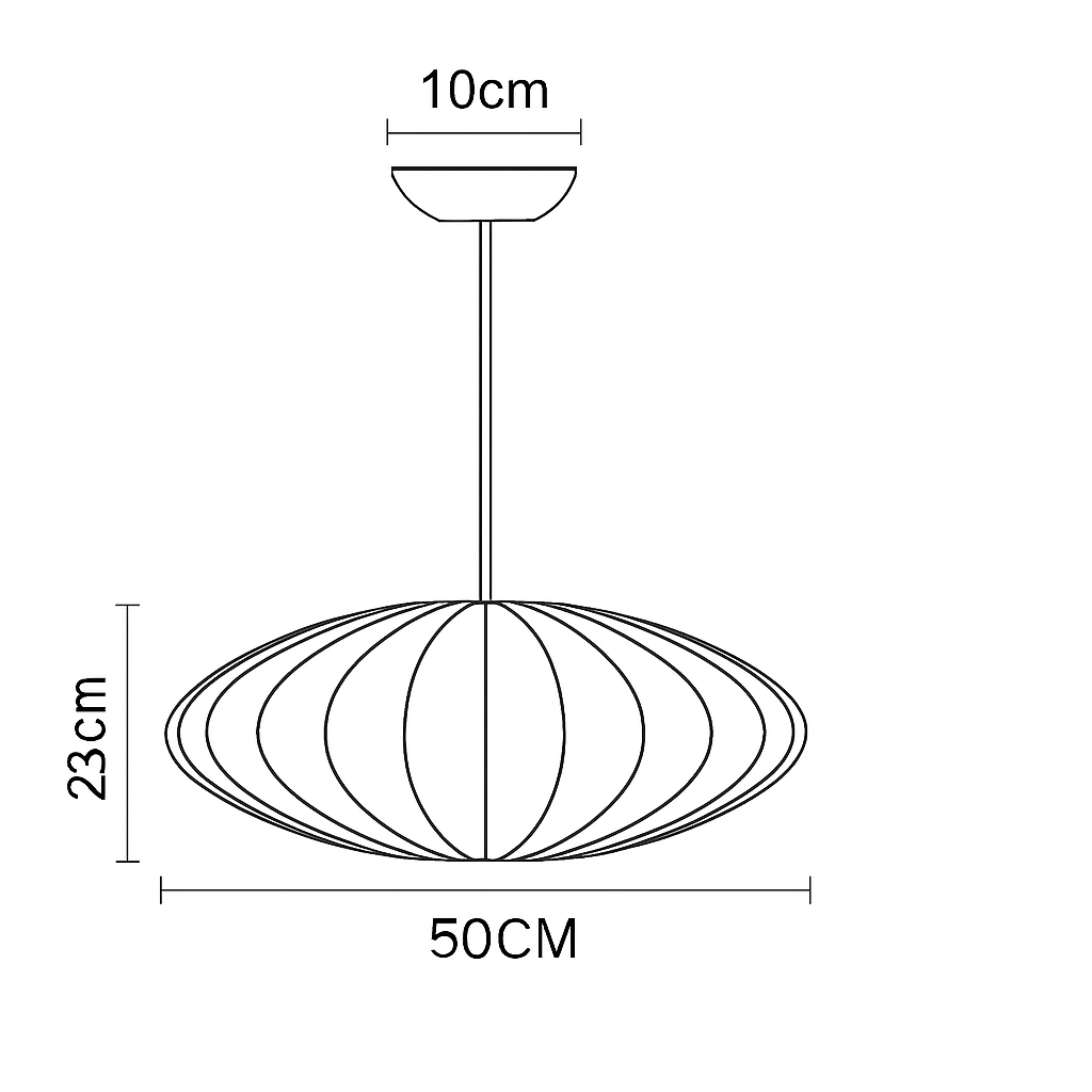 suspension en soie design pour éclairage intérieur moderne