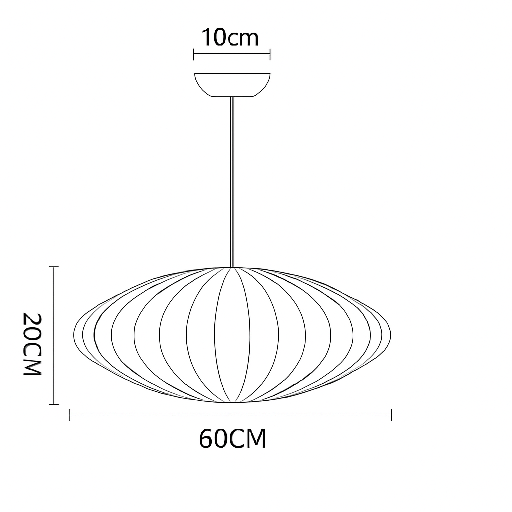 suspension en soie design pour éclairage intérieur moderne