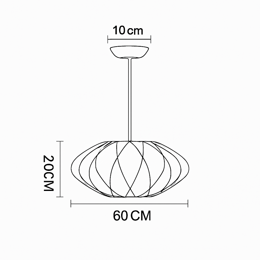 suspension en soie design pour éclairage intérieur moderne