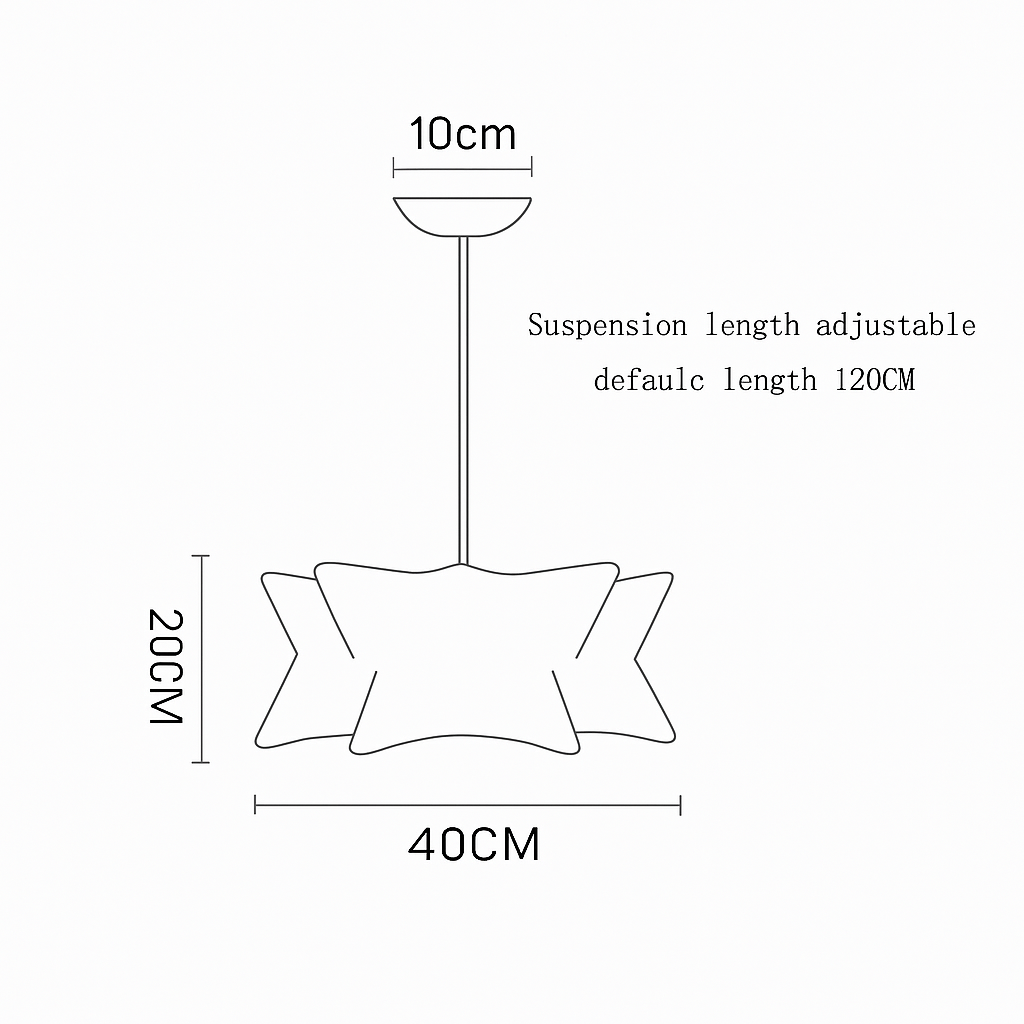 suspension en soie design pour éclairage intérieur moderne