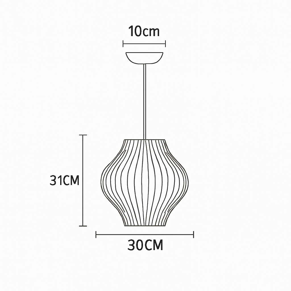 suspension en soie design pour éclairage intérieur moderne